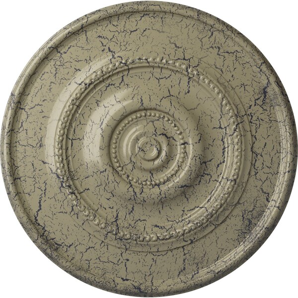 Ekena Millwork Traditional Reece Medallion (Canopies up to 5 7/8"), 24 3/8"OD x 1 1/8"P, Castle Stone Crackle CM24RECSC - main